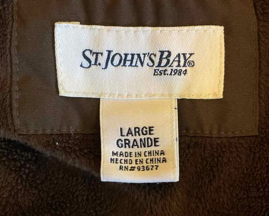 Women Size L St John's Bay Brown Women's Winter Jacket