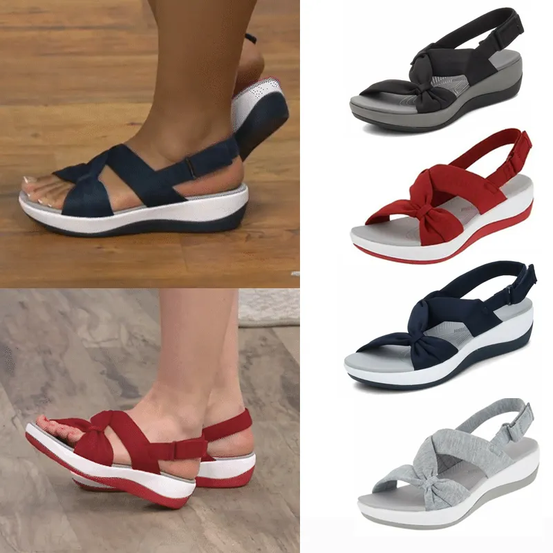 Womens Fish Mouth Platform Wedge Sandals