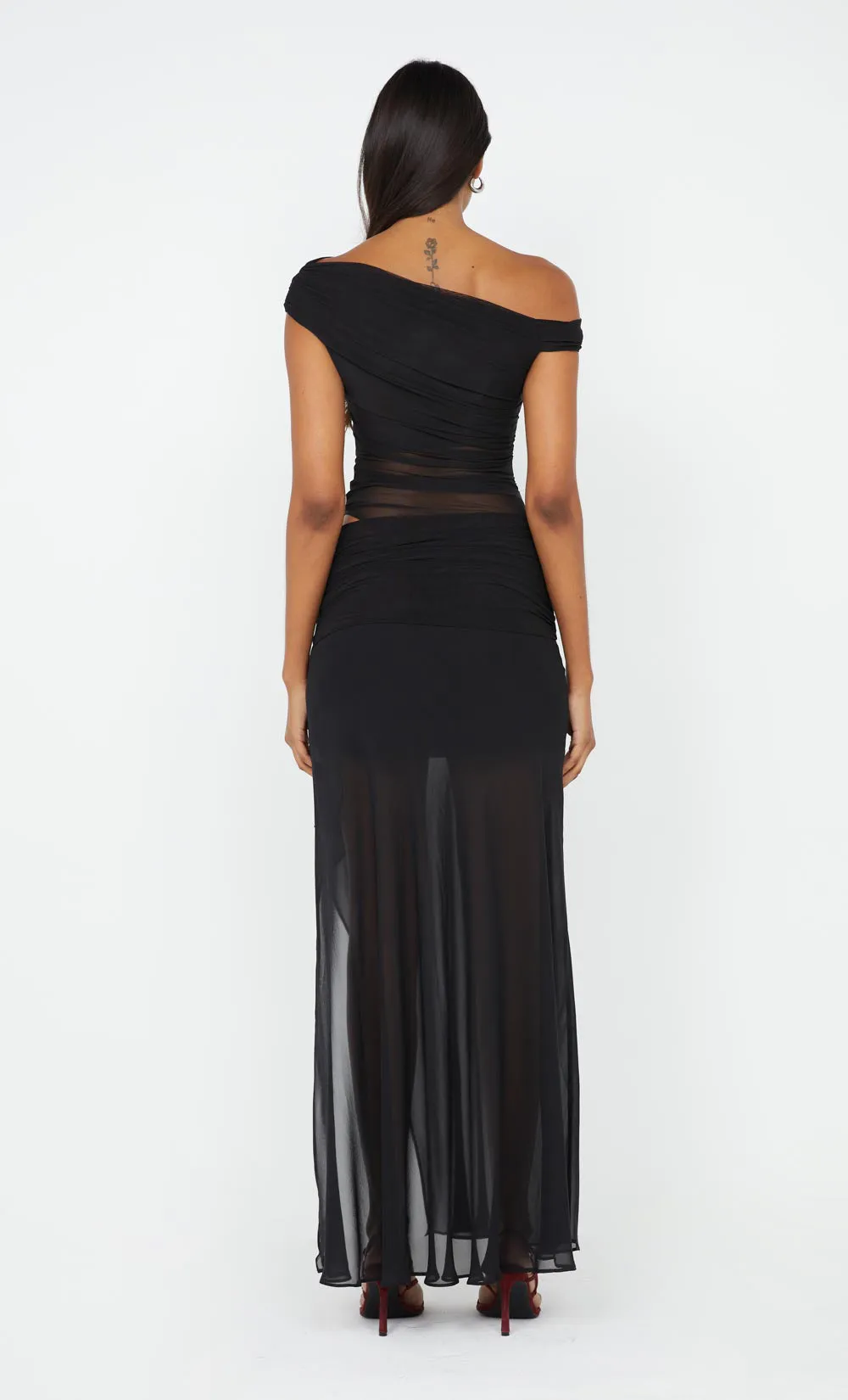 ZEILA ASYM DRESS - BLACK